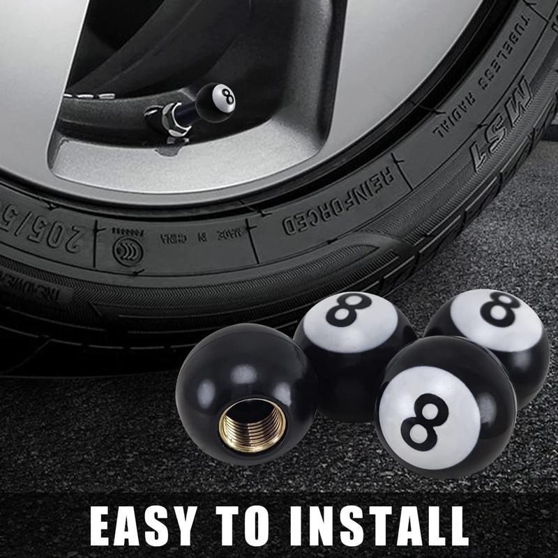 QILISEN Car Tire Valve Caps 4 Pack, Valve Stem Covers