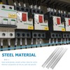 ULTECHNOVO 3pcs DIN Rail Slotted C45 Rail Steel Zinc Plated