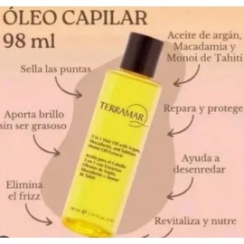 Terramar Brands 3 In 1 Hair Oil With Argan, Macadamia And Tahitian Monoi Oil by Terramar 98 ml