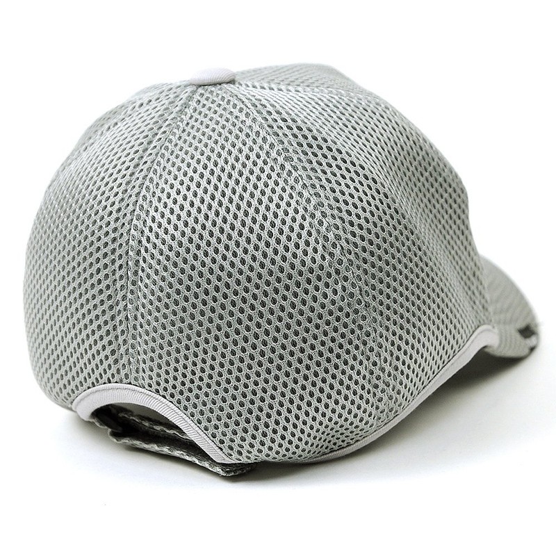 BIGWATCH Men's Plain Round Mesh Cap, Large Size - grays