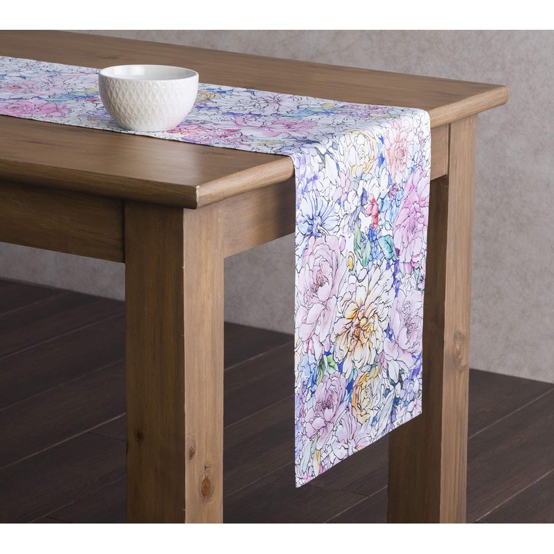 Maison d' Hermine Spring/Summer Table Runner, 100% Cotton, Decorative, Washable