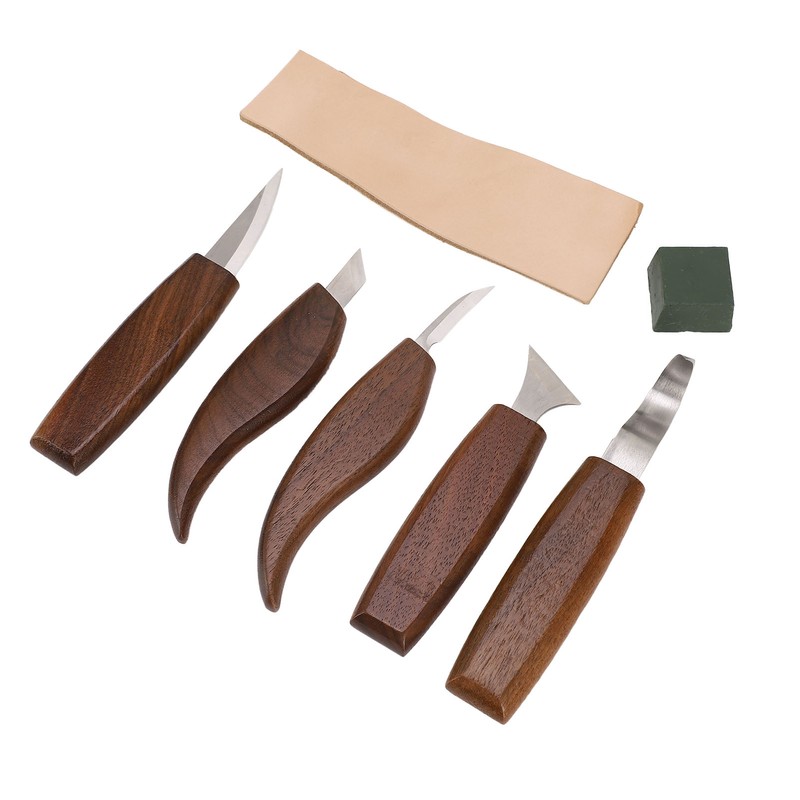 Walnut Wood Carving Knife Non Slip Comfortable Wood Carving Whittling