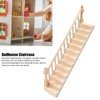 TKSE Dollhouse Staircase, Miniature Doll House Stairs Glossy Rounded Corners