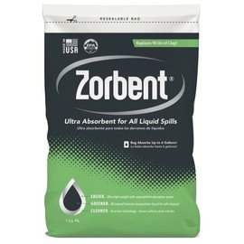 Zorbent Commercial – 1 Cubic Foot Bag Quickly Absorbs Up to 6 Gallons of Liquid, Replaces 98 lbs of Clay. Ideal for Industrial Spill Containment and Cleanup. Non-Toxic, All Surfaces