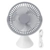 Mini Desk Fan with Hook USB Rechargeable 3 Speeds Wind