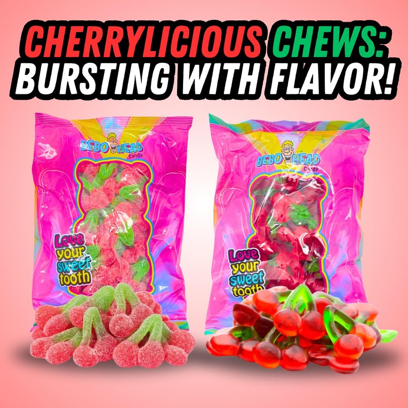 Sugar Kingdom | Gummy Cherries Candy Bulk: Cherry Flavored -