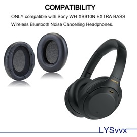 WH-XB910N Ear Pads - Replacement Earpads Ear Cushions for Sony WH-XB910N Headphones(Black)