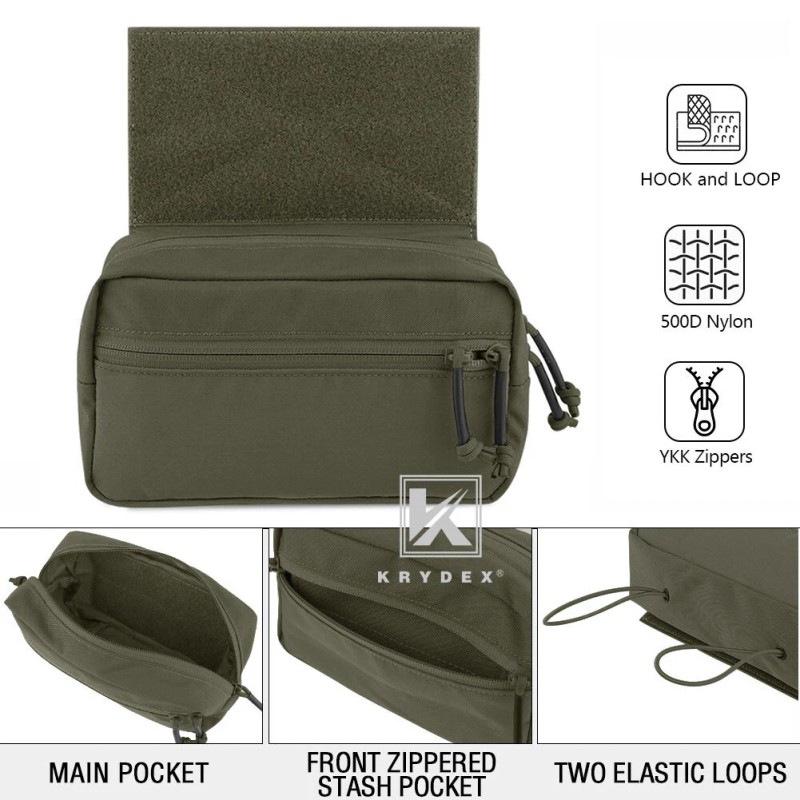 KRYDEX Tactical Drop Pouch SACK Chassis Pack Bag Hook &
