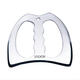 STICKON Medical Grade Stainless Steel Gua Sha Scraping Massage Tool IASTM tools for Soft Tissue Therapy and Reduce Back, Legs, Arms,Neck,Shoulder Muscle Pain (STICKON-t)