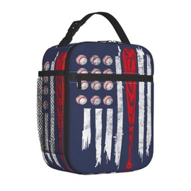 Baseball Lunch Box Insulated Leakproof Waterproof Reusable Lunch Bag Gift For Boys Girls Women Men Picnic Travel