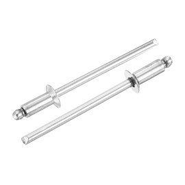 sourcing map 100Pcs 1/8" x 5/16" 304 Stainless Steel Countersunk Blind Rivet, Open-End Type Blind Rivets for DIY, Sheet Metal, Automotive Repairs, Furniture, Boat, and Duct Work (Silver)