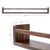 AZSKY Nursery Book Shelves Deep Walnut Wall Mount Floating Book