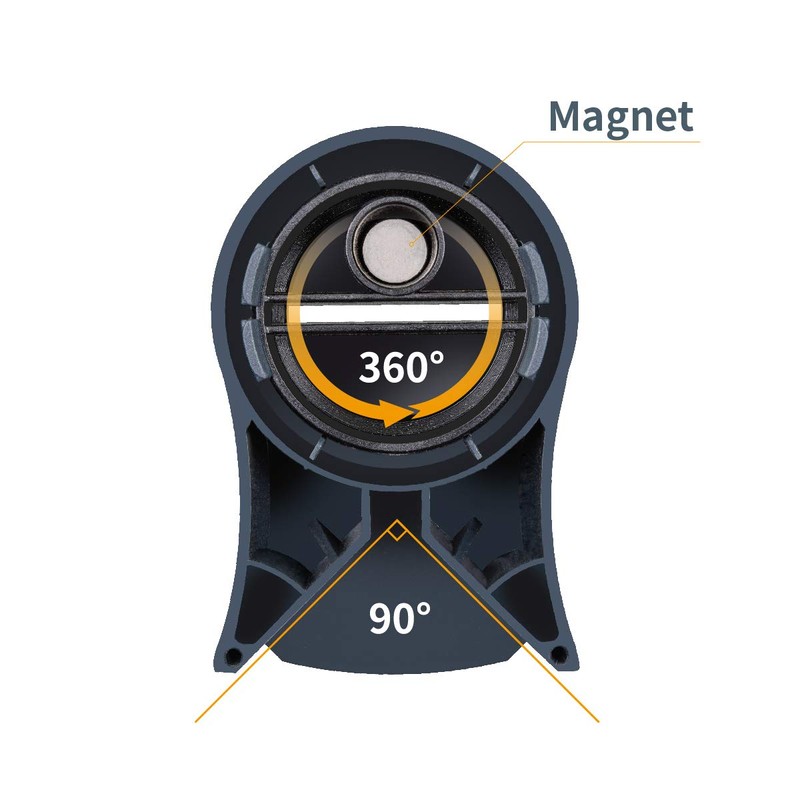 POWERTEC Tape Measure Square Check Tool – Magnetic 360° Corner