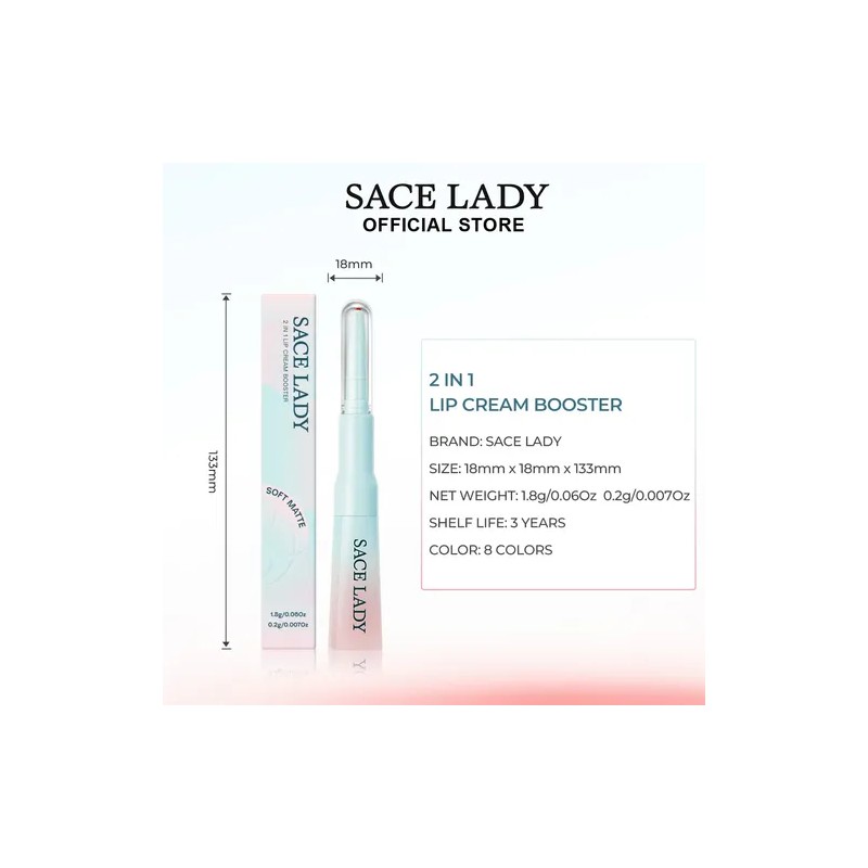 Sacelady Labial Y Delineador 2 En 1 Mate Suave No