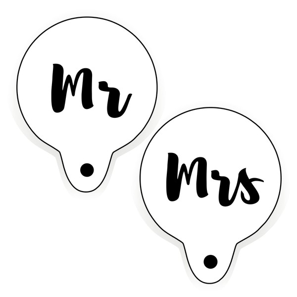 Mr Mrs Macaron Oreo Cookie Stencils Small Mylar Stencil Set