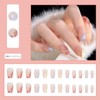 NIUANIUA Nail Tip, Short Trapezoid False Nails, Cute, Round Tip,