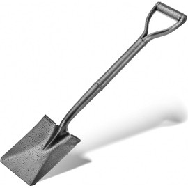 Shovel, Metal Shovels for Digging Gardening - 30 Inch Small Shovel, Steel Digging Shovel with D Handle, Short Kids Shovels for Digging, Mini Spade Shovel for Camping, Beach, Car, Snow Removal (Sliver)