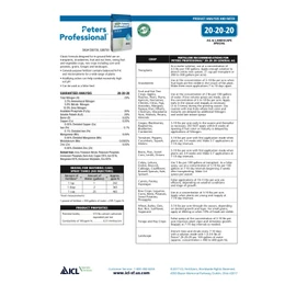 Peter’s Professional 20-20-20 General Purpose Water Soluble Fertilizer with Micro Nutrients. (8 Ounces)