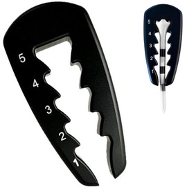 Crovakeu Adjustable Golf Tee Height Tool - Precision Tee Positioning Setter for Consistent Swing Practice, Durable Aluminum Training Aid with Quick-Lock Mechanism (Ball-Badge)