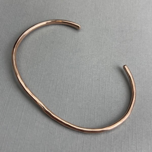 Sky Copper Cuff, Thin, Simple, Minimal, Handmade In USA