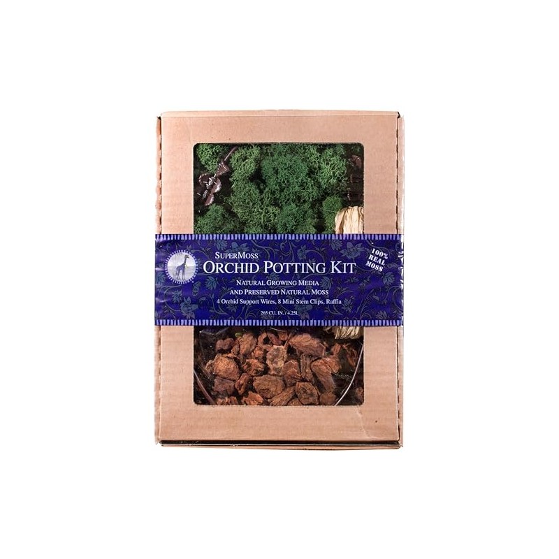 SuperMoss (90442 Orchid Potting Kit, Complete Orchid Care Set with