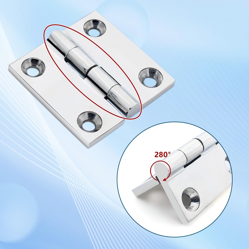 316 Stainless Steel Boat Hatch Hinges,2inchx 2inch (50 X 50