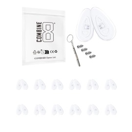 Combine8 Replacement Nose Pads for Oakley Tincup/Savitar/Conductor 6 OO4106/Conductor 8/Deadbolt, Repair Tools Kit with 12 Pairs Soft Silicone Nose Pieces Guards Come with Screws and Screwdrivers