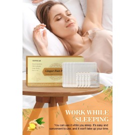 TEWEAE Foot Pads, Ginger FootPads, Natural Ginger Powder Bamboo Vinegar Foot Patches