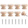 Benaewa 8 Pcs Wooden Door Knobs with Screws, 35mm*25mm Drawer