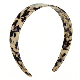 Wide Tortoise Shell Headband for Women, Designer Headbands for Women, Acetate Resin Hair Bands for Women's Hair, French Headbands, Cute Headband for All Scenarios (Amber)