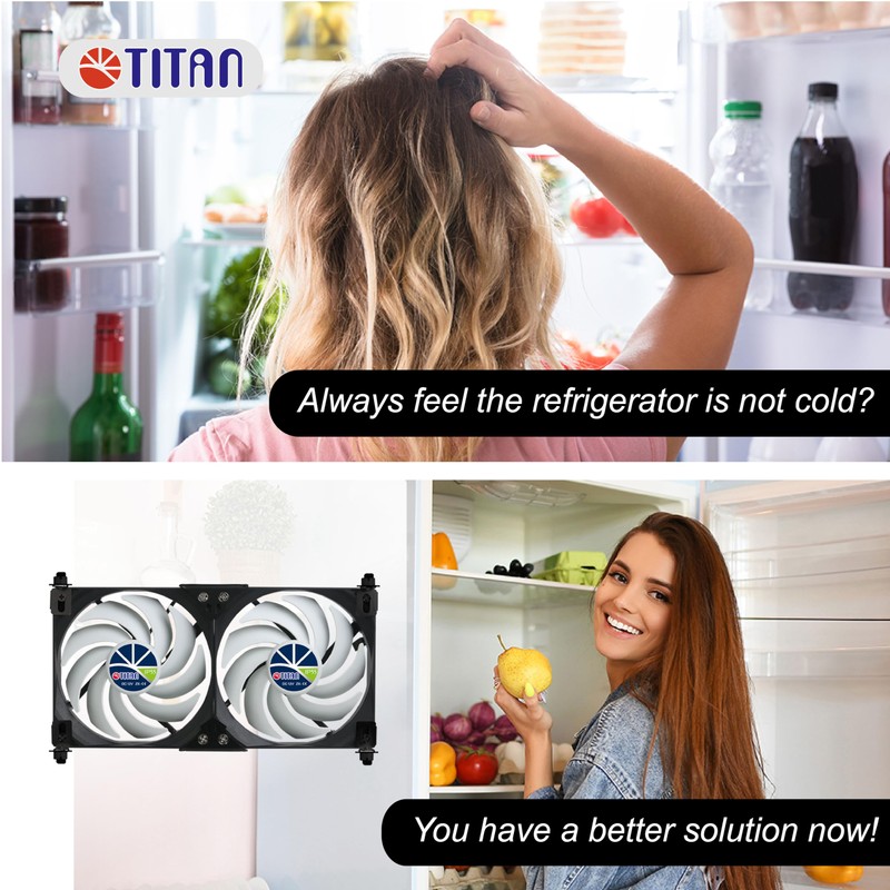TITAN- 12V DC Double Rack Mount Ventilation Cooling Fan for