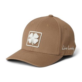 Black Clover Standard Boxed in Luck 3 Adjustable Hat, Light Brown Hat/3D Crème Clover