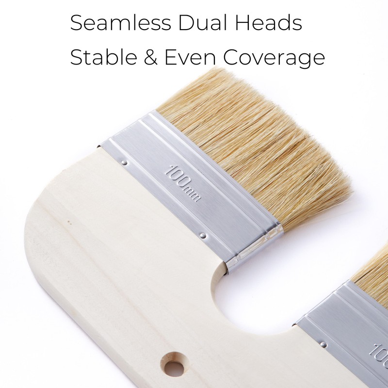Limewash Paint Brush Natural Bristle – 4 Inch Wide U-Shaped