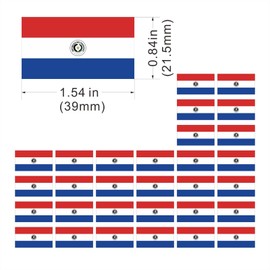 Womaha 30 Sheets Paraguay Flag Temporary Tattoos for Kids Adults Fans Fake Face Tattoo Stickers