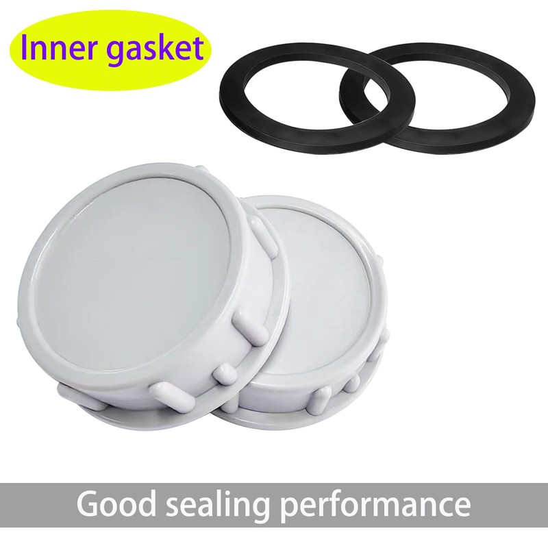 Qrity 2 Pack PVC Pipe End Cap Waste Processor Blanking