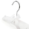 HANGERWORLD 3 Childrens White Satin Padded 30cm Coat Clothes Top