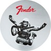 Fender Vintage Ads 4-Pack Coaster Set Bundle with Picks