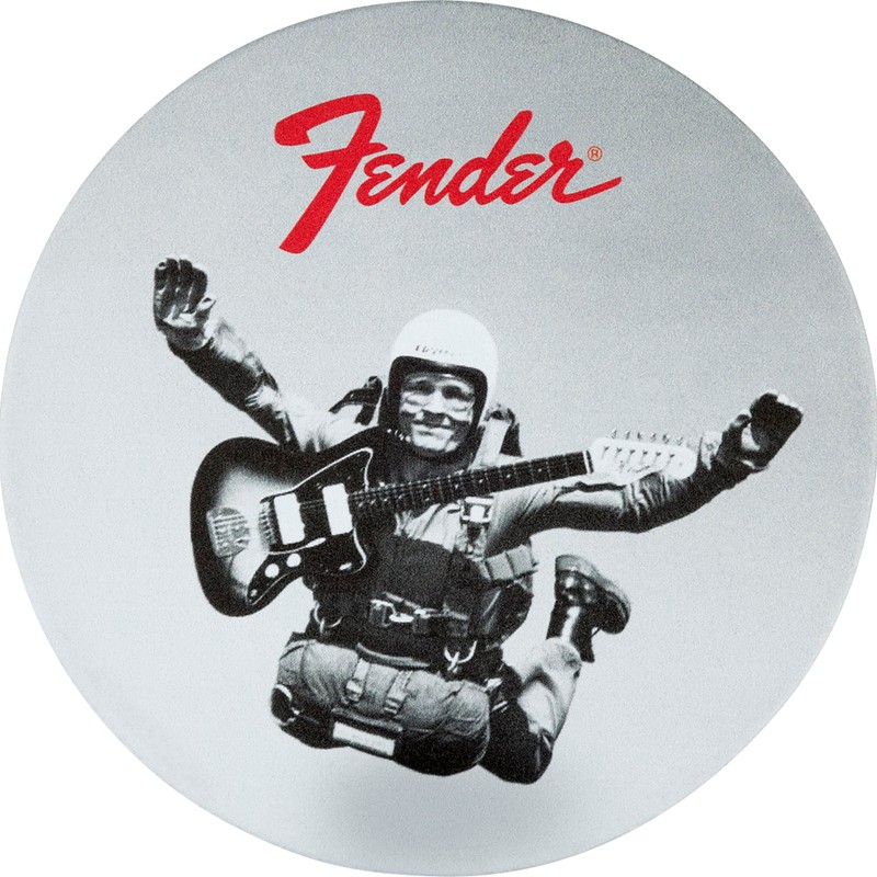 Fender Vintage Ads 4-Pack Coaster Set Bundle with Picks