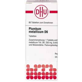 PLUMBUM METALLICUM D 6 Tablets Pack of 80