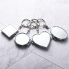 Galepromot Compact Mirror, Heart Shaped Metal Portable Folding Mirror Key