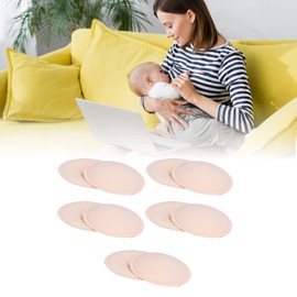 GLOGLOW Pack of 10 Nursing Pads, Washable Nursing Pads for Mums, Breathable, Reusable Cotton Nursing Pads