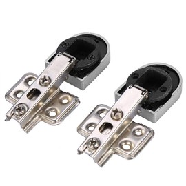 Raguso Raguso 2Pcs Glass Door Cabinet Hinges , Damping Buffer Hinges , Invisible Furniture Hinges , for Glass Door of Cabinet Kitchen Cupboard with Screws