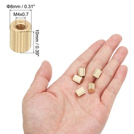 PATIKIL M4x8x10mm Cap Nut, 10 Pack Acorn Nut Screw Knob Cap Insert Bolt Cover Female Thread Knurled Decorative Hardware Fittings Lamp Light Fixtures