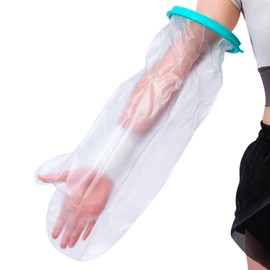 Shower Cast Cover for Adults Kids Reusable Waterproof Wound Protector with Soft Seal Adjustable Arm Leg Cast Protector for Bathing