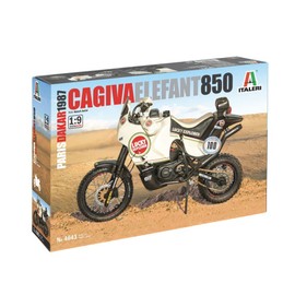 Italeri 3653S - 1:9 Cagiva Elephant 850 Winner 1987, Model Building Kit, Standing Model Building, Crafts, Hobby, Gluing, Plastic Kit, Detailed 4643S, White