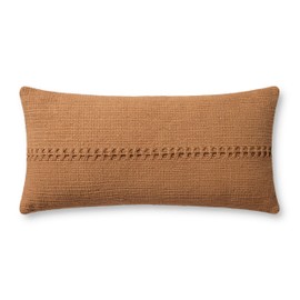 Loloi Chris Loves Julia Harvey Collection PCJ0018 Orange 12'' x 27'' Cover Only Pillow