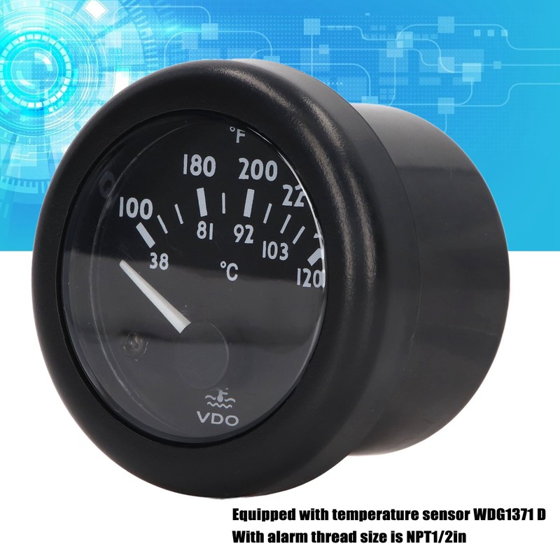 Generator Water Temperature Gauge Pointer Type 52mm Electromagnetic for VDO