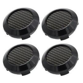 CHASO Wheel Center Cap, Hub Cover, 2.5 inches (64 mm), Inner Diameter 2.4 inches (60 mm), Set of 4, Wheel Cover, Cap, Car, Car Supplies, Universal Use, Black x Carbon