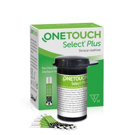 OneTouch Select® Plus Strisce reattive per 25 test glicemici per l’automonitoraggio della glicemia I 1 confezione contenente 25 strisce reattive
