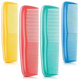 4 Pieces Hair Combs Plastic Pocket Combs Fine and Standard Tooth Hair Cutting Comb Fine Dressing Styling Combs Hairdressing Barber Salon Comb for Women Men Hair Care Tool (Multi Color)